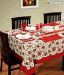 Swayam Red Roses Table Sheet For Six Seater