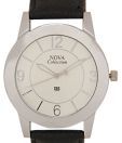 Nova Contemporary Silver Bezel Watch