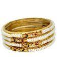 Kalai Alluring Gold Plated Pearl Bangles DSNBG18-26