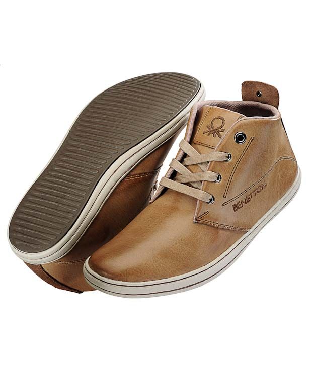Buy United Colors of Tan High Ankle Shoes for Men