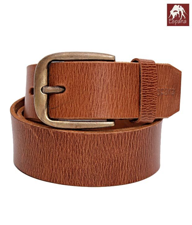 Espana Trendy Tan Cracked Finish Gents Belt