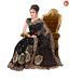Khazana Black Net Saree With Unstitched Blouse