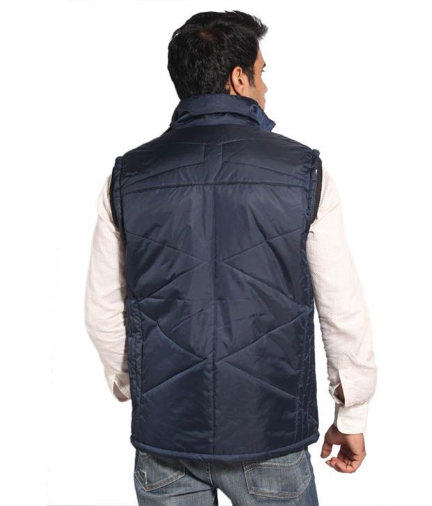 Fort Collins Navy Blue Men Jacket cum cheater