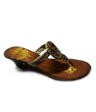Catwalk Fabulous Bronze Slip-on Heels