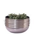 Live n Style Nickel Finish Concentric Circle Small Planter