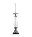 Live n Style Beautiful Glass & Aluminium Candle Holder