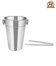 Ridhi Sidhi Stainless Steel Ice Bucket & Tong