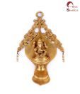 Home Sparkle Golden Brass Ganesha Wall Hanging Diya