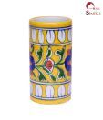 Home Sparkle Yellow Floral Pen Stand