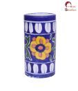 Home Sparkle Blue Floral Pen Stand