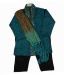 Raja Sahab Blue & Black Kurta Pajama For Kids