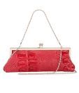 1 Bolzo Red Printed Pu V11214 Clutch