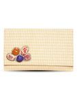 Favola Pretty Fawn & White Brooch Clutch