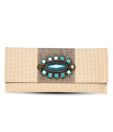 Favola Wonderful Beige & White Clutch