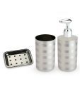SG Home Bath Set Of 3 (Tumbler, Liquid Soap Dispenser & Soap Dish)