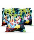 Dekor World Mickey & Minnie Cushion Cover Set-5 Pcs