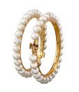 Oleva Set of Two Elegant Pearl Bangles