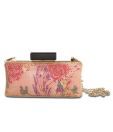 Cappucino Red & Golden Mesh Design Clutch