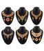Variation Combo Of Six Elegant Necklace Sets With Maang Tika
