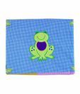 Advance Baby Blue Cotton Blanket With Frog Appliqué