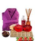Luxury of strawberries Gift basket with Spa Essentials Set