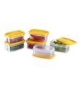 Prime Houseware Smart Canisters Food Saver Containers 6 Pcs. Set- Yellow