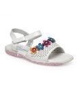 Kittens White Perforated Flat Sandals
