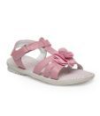 Kittens Pink Floral Corsage Flat Sandals
