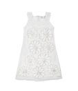 Herberto White Satin Corsage Dress For Kids