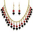 Nisa Pearls Coral, Jade & Oval Pearl Necklace Set
