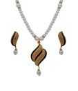 Nisa Pearls Single Pearl String & Intricate Drop Necklace Set