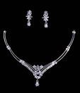 Magan Sleek CZ Necklace Set