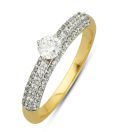 Sincere Solitaire Dazzle Gold Ring
