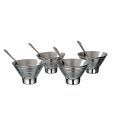 SR Products Spiral Shape Double Walled Ice Cream Cups With Spoons - Set Of 8