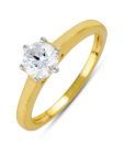 Sincere Grace Of Solitaire Gold Ring