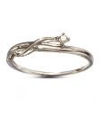 Sanskruti Dainty Platinum Finish Diamond Ring