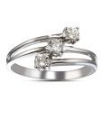 Sanskruti Platinum Finish 3 Diamond Ring