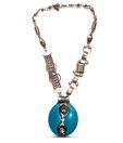 Molcha Blue Stone & Silver String Necklace