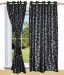 Shandar Eyelet Techno Black Door Curtain