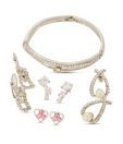 Mee Jewels Set Of 4 Earrings & Silver Bracelet Combo