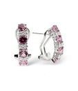 Sheetal Diamonds Pink Stone & 0.24 ct Diamond Huggie Earrings
