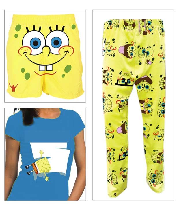 spongebob shirt and shorts