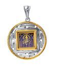 Dijyo Gold Ganesh Stotra Round Yantra Pendant