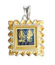 Dijyo Laxmi Ganesh Aarti Silver Petal Pendant