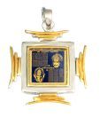 Dijyo Hanuman Chalisa & Ganesh Silver Yantra Pendant