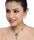 Kshitij Charming Turquoise Pendant Necklace Set