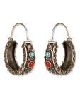 Silver Centrre Intricate Earrings