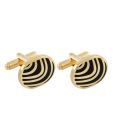 Vendee Fashions Demure Golden Oval Cufflinks