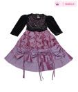 Isabelle Navy & Purple Beaded Frock For Kids