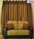 ARIANA Sapphire Golden Window Curtains